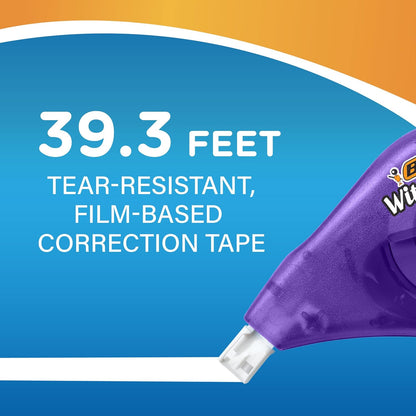 BIC_Wite-Out_EZ_Correct_Correction_Tape,_School_Supplies_for_Students_and_Teachers,_Applies_Dry,_No_Dry_Time,_Tear_Resistant,_4-Count_Pack_in_White