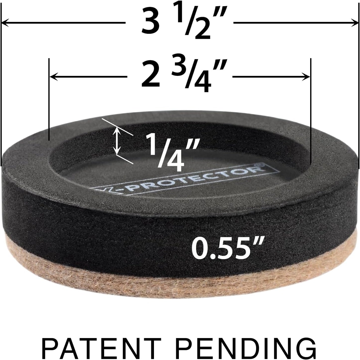 Felt_Furniture_Sliders_for_Hardwood_Floors_X-PROTECTOR_16_PCS_3_½”_-_Furniture_Slider_with_Unique_Design_-_Heavy-Duty_Furniture_Movers_for_Hard_Surfaces_-_Felt_Sliders_-_Move_Your_Furniture_Easily!