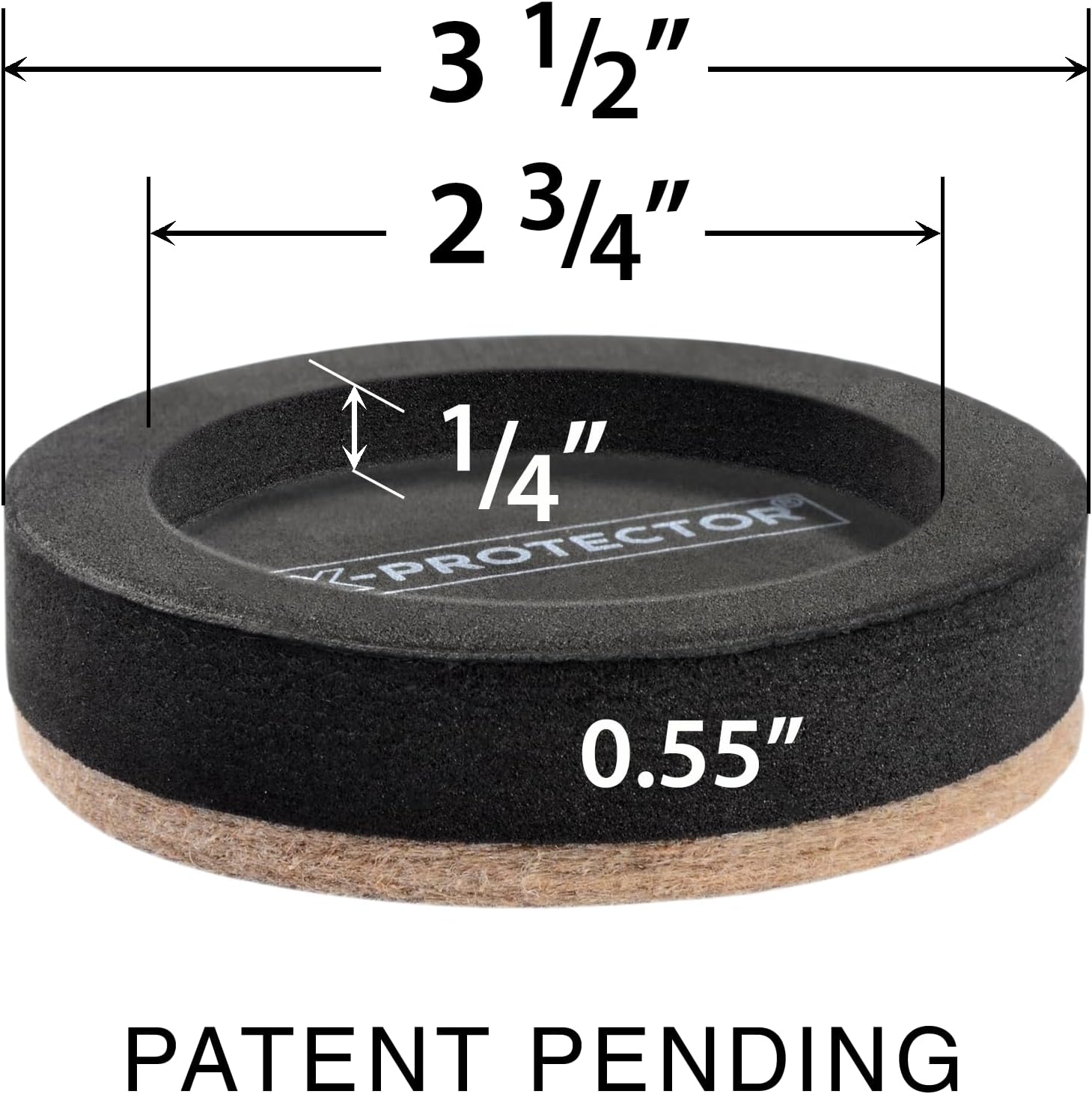 Felt_Furniture_Sliders_for_Hardwood_Floors_X-PROTECTOR_16_PCS_3_½”_-_Furniture_Slider_with_Unique_Design_-_Heavy-Duty_Furniture_Movers_for_Hard_Surfaces_-_Felt_Sliders_-_Move_Your_Furniture_Easily!