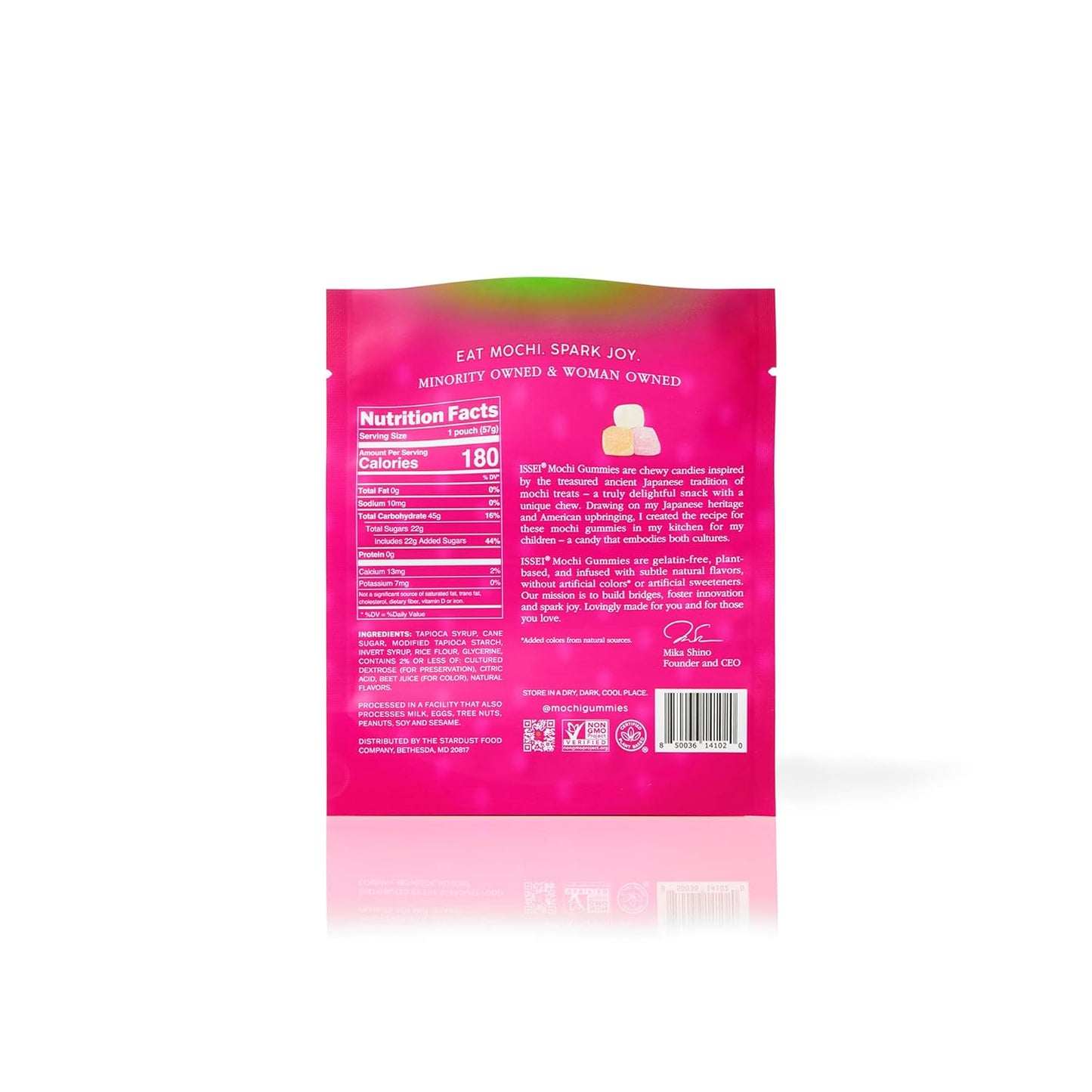 ISSEI_Strawberry_Mochi_Gummies_Chewy_Candy_|_Pillowy_Soft_|_Dye-Free_|_Gluten-Free_|_Gelatin-Free_|_Plant-Based_|_Non-GMO_|_No_Artificial_Flavors_or_Colors_|_Award_Winning_Japanese_Candy_|_2_Oz