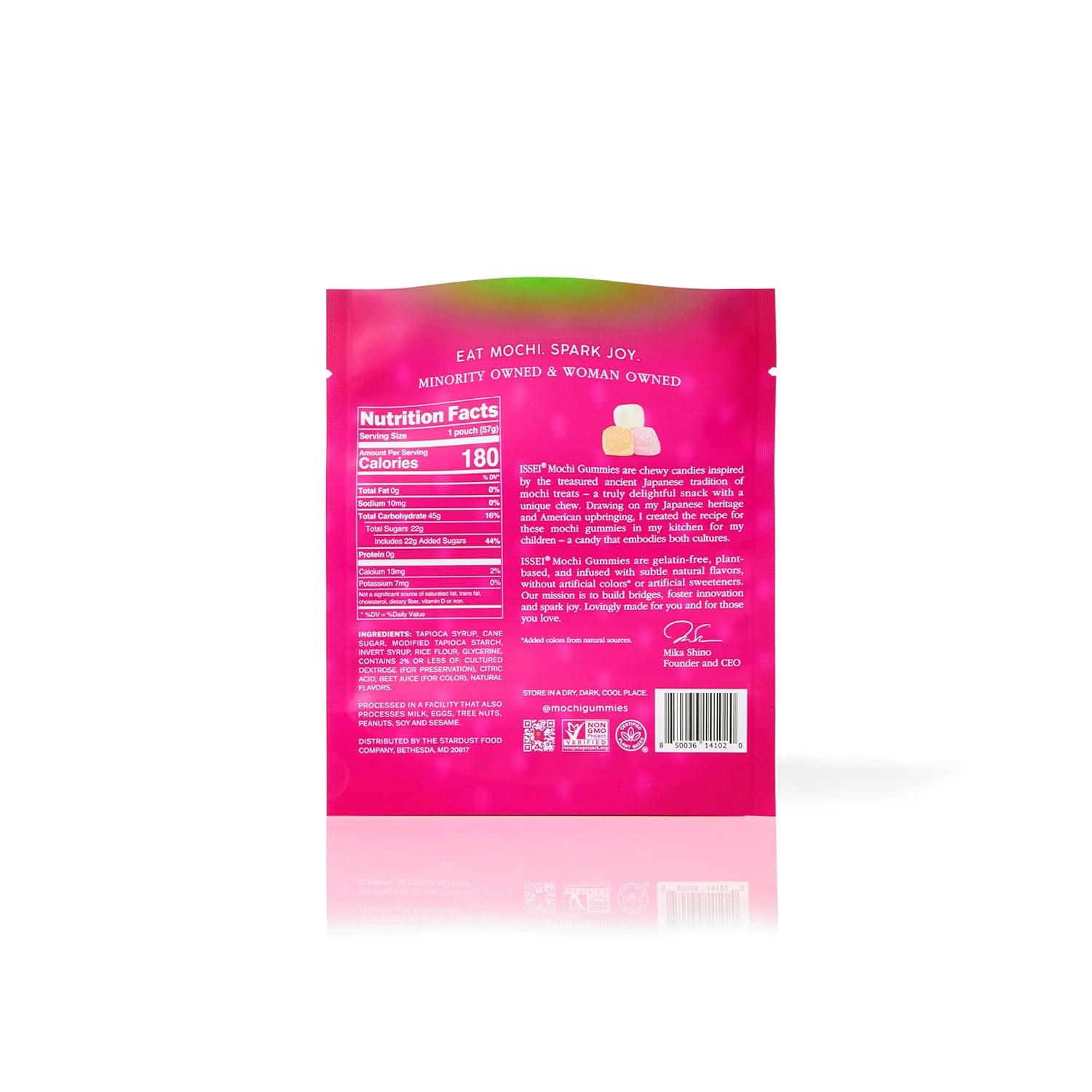 ISSEI_Strawberry_Mochi_Gummies_Chewy_Candy_|_Pillowy_Soft_|_Dye-Free_|_Gluten-Free_|_Gelatin-Free_|_Plant-Based_|_Non-GMO_|_No_Artificial_Flavors_or_Colors_|_Award_Winning_Japanese_Candy_|_2_Oz