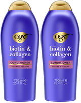 OGX Thick & Full + Biotin & Collagen Volumizing Conditioner, Nutrient-Infused Conditioner with Vitamin B7 Biotin Gives Hair Volume & Body for 72+ Hours, Sulfate-Free Surfactants