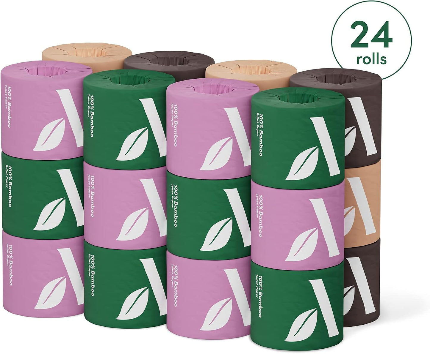 Amazon_Aware_Bamboo_3-Ply_Toilet_Paper,_Unscented,_24_Rolls,_FSC_Certified,_350_Sheets,_8400_Count,_Pack_of_24,_Plastic-Free