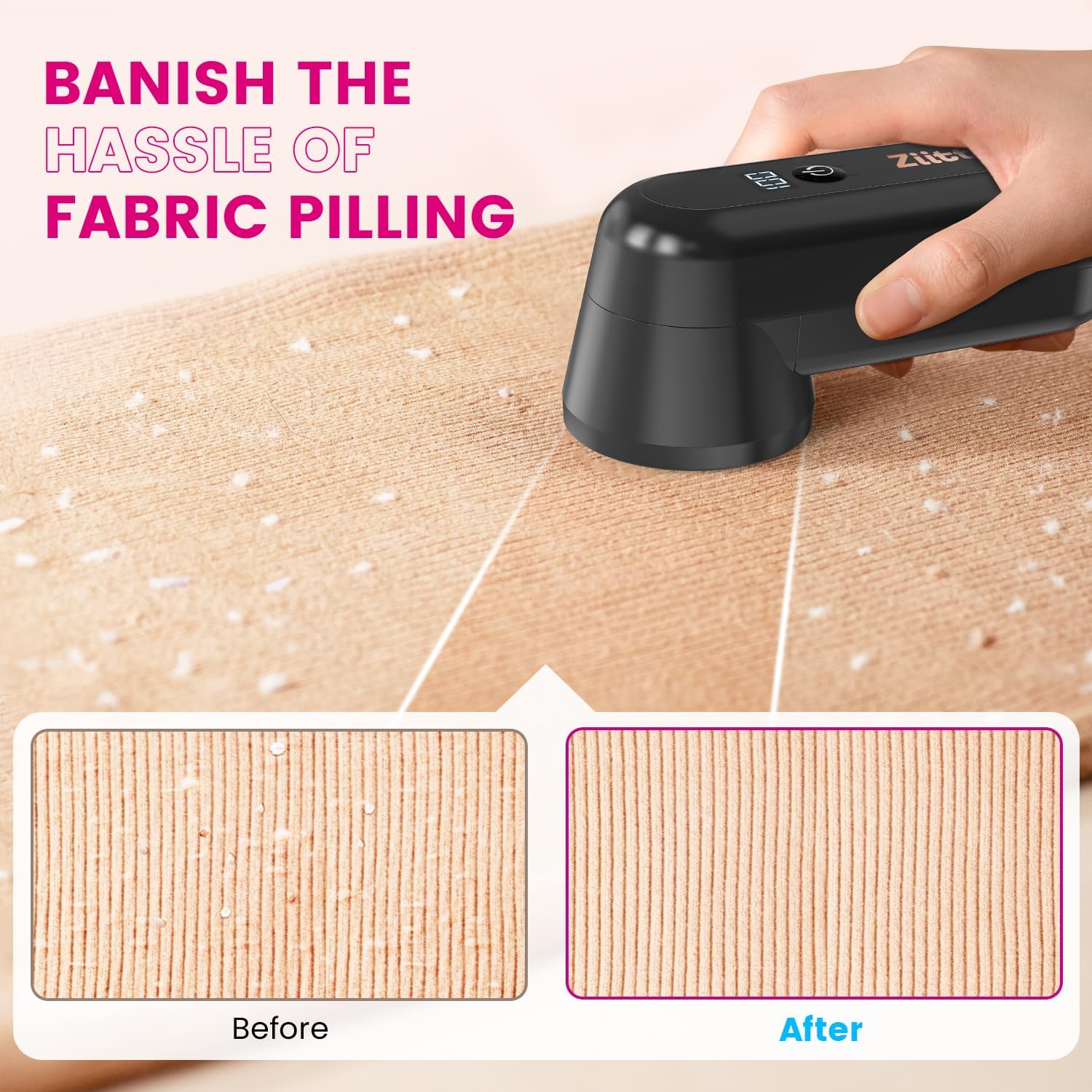 Fabric_Shaver,_Ziitty_Lint_Remover_for_Clothes,_Type-C_Rechargeable_Lint_Shaver_with_LCD_Display_&_6-Blade,_Sweater_Shavers_to_Remove_Pilling，Fuzz_Remover_Fabric_Shaver_for_Clothing_and_Furniture