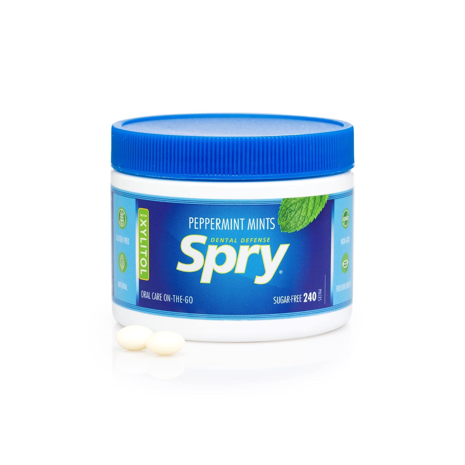 Spry_Xylitol_Peppermint_Sugar_Free_Candy_-_Promote_Oral_Health,_Increase_Saliva_Production,_Stop_Bad_Breath,_Non-GMO,_Gluten-Free,_240_Count_(Pack_of_1)