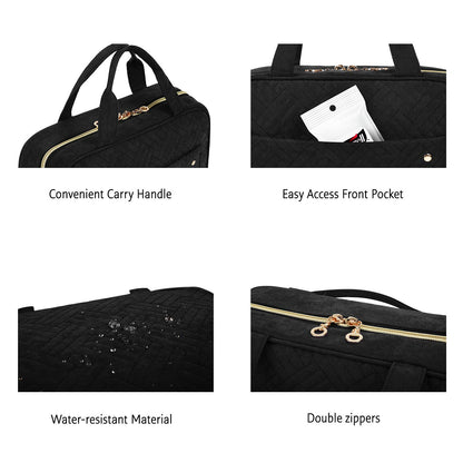 BAGSMART_Toiletry_Bag_Travel_Bag_with_Hanging_Hook,_Water-resistant_Makeup_Cosmetic_Bag_Travel_Organizer_for_Accessories,_Shampoo,_Full-size_Container,_Toiletries_(Black,_Medium)