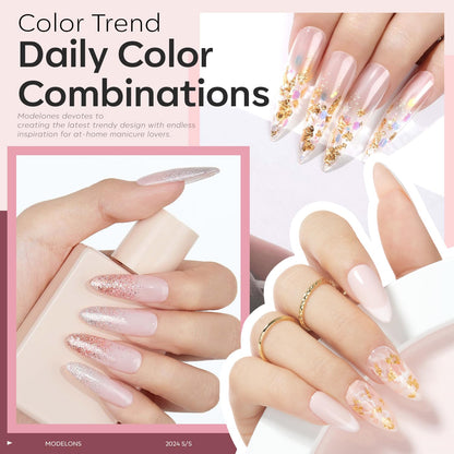 modelones_Builder_Nail_Gel,_2_Pcs_Clear_and_Cover_Nude_Builder_Nail_Polish,_8-in-One_Apex_Building_Thickening_Strengthener_Extension_Rubber_Color_Base_Gel_for_DIY_Home_Salon_Gifts_LED_Lamp_Cured_10ml