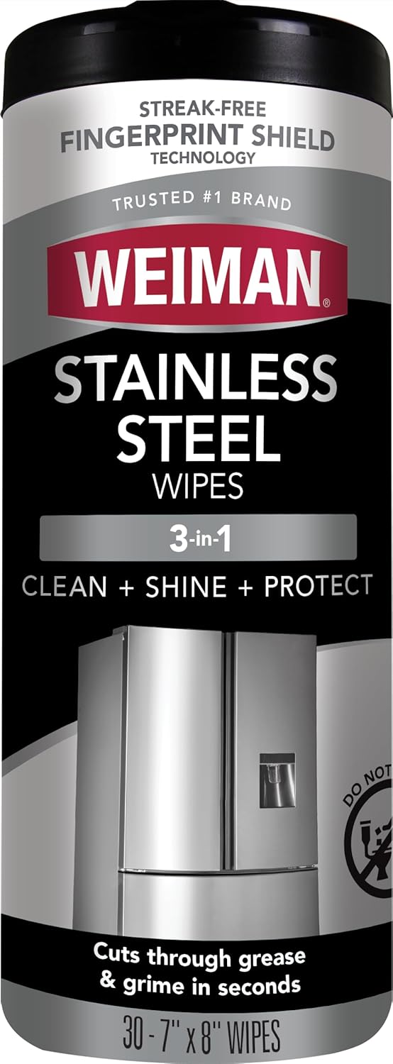 Weiman_Stainless_Steel_Cleaner,_30_Count_Wipes,_Anti-Fingerprint,_Removes_Grease,_Water_Spots,_Streaks_&_Residue,_Polishing_Cleaner_Safe_for_Appliances,_Chrome,_Sinks_&_Grill_Exteriors