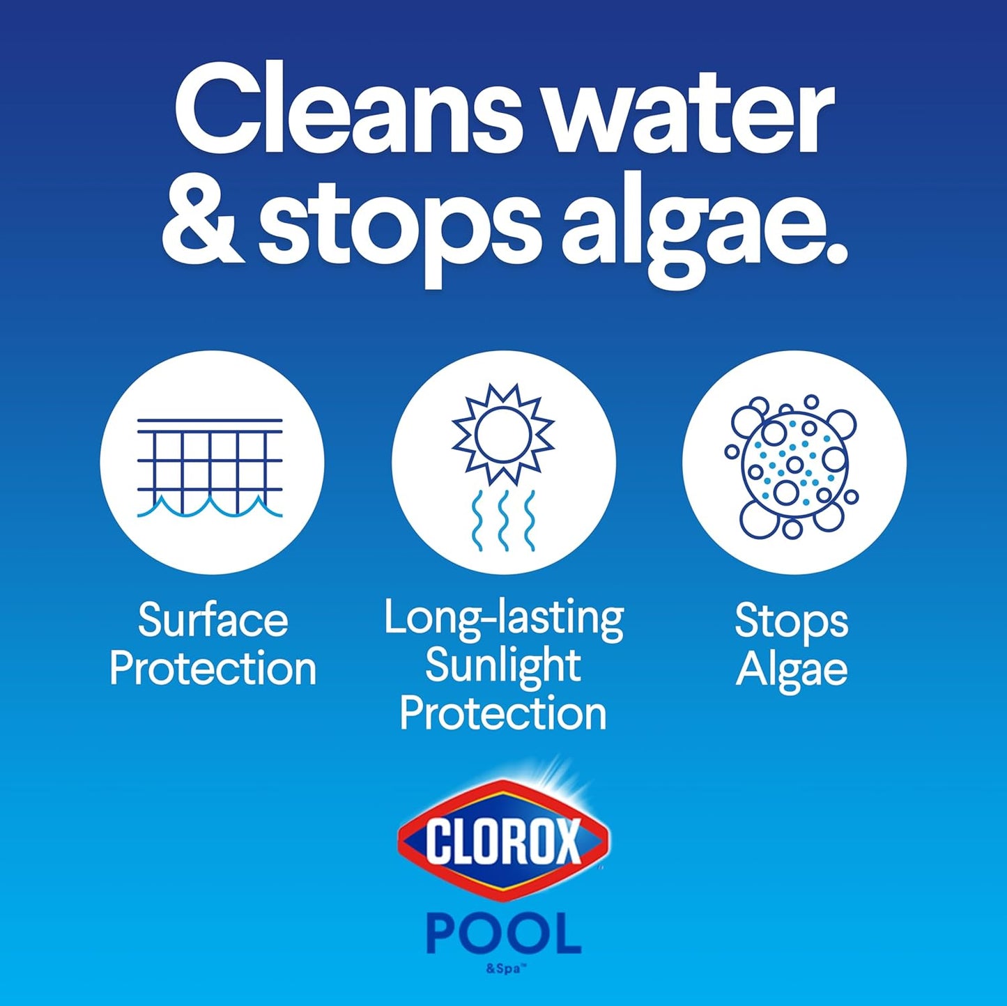 Clorox®_Pool&Spa™_XtraBlue_1”_Swimming_Pool_Chlorinating_Tablets,_Kills_Bacteria_&_Stops_Algae,_Perfect_for_Small_Pools_(5_LB)