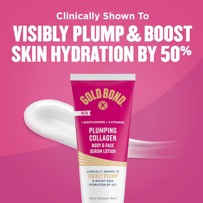 Gold_Bond_Plumping_Collagen_Body_&_Face_Serum_Lotion,_Lightweight_Hydrating_Moisturizer_with_Collagen_Peptide_Complex,_Jojoba_and_Grapeseed_Oils_to_Visibly_Plump_Skin,_Cherry_Blossom_Scent,_8_oz