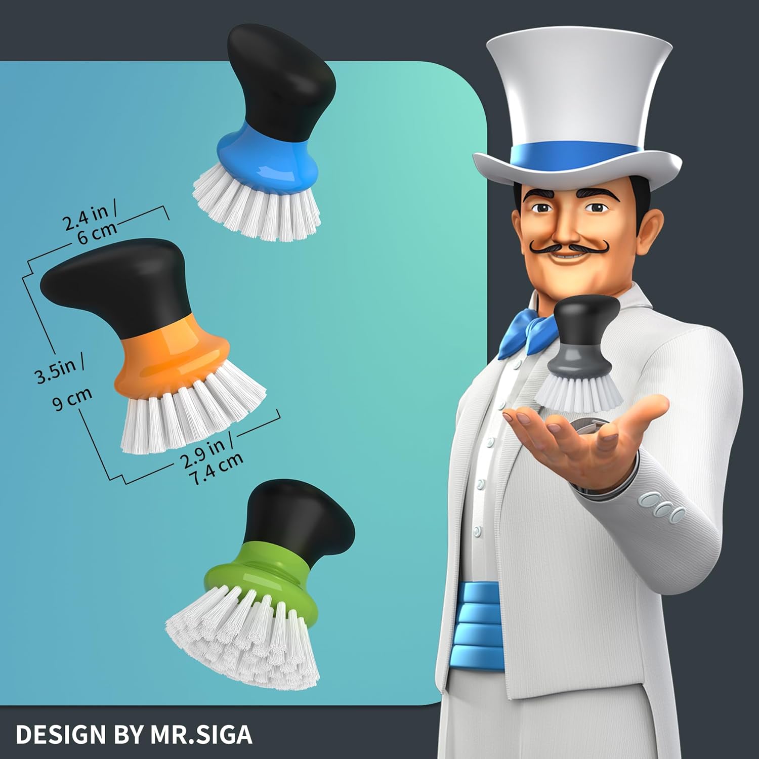 MR.SIGA_Dish_Scrub_Brush,_Palm_Brush_Dish_Scrubber_with_Ergonomic_Grip,_Kitchen_Brushes_for_Dishes,_Gray,_Pack_of_2