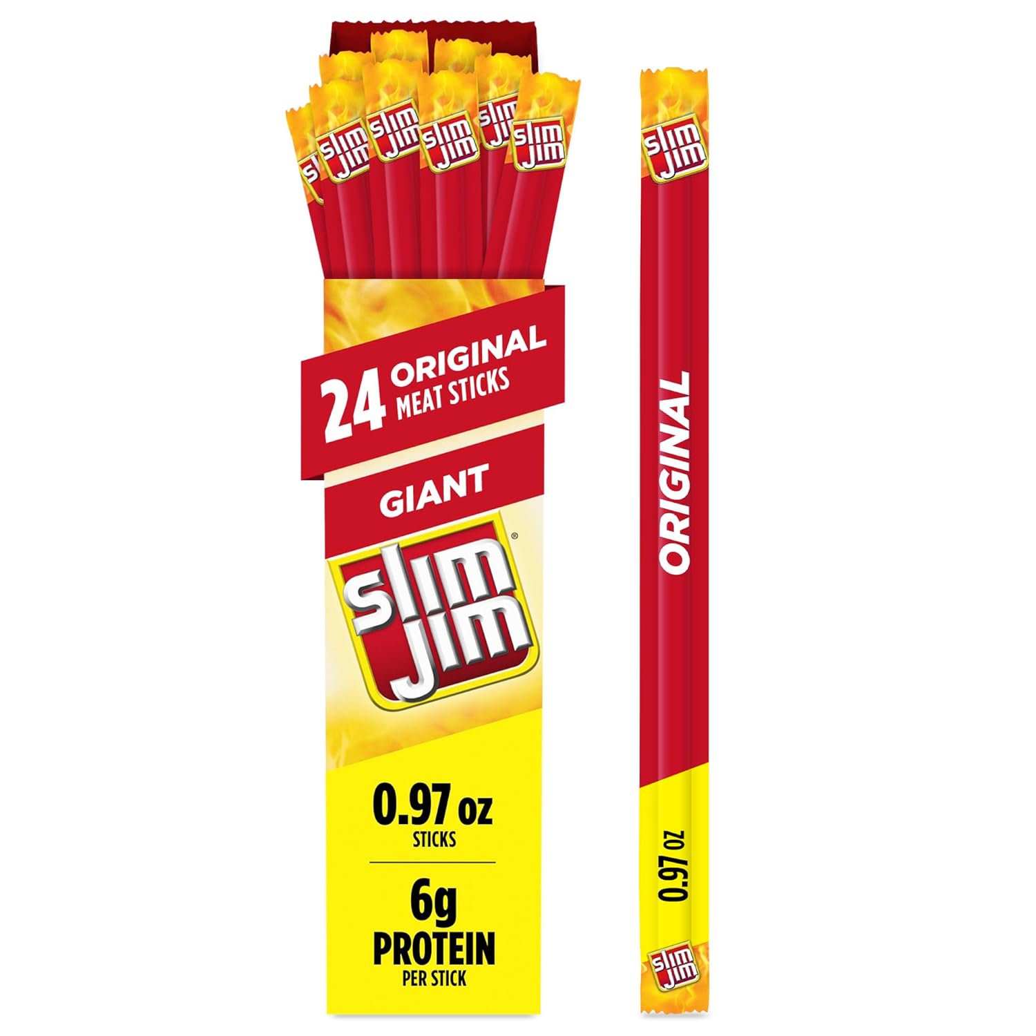 Slim_Jim_Giant_Smoked_Meat_Sticks,_Original_Flavor,_6g_Protein_Per_Stick,_Father's_Day_Snack_Gift_for_Dad,_0.97_oz._(24_Count)