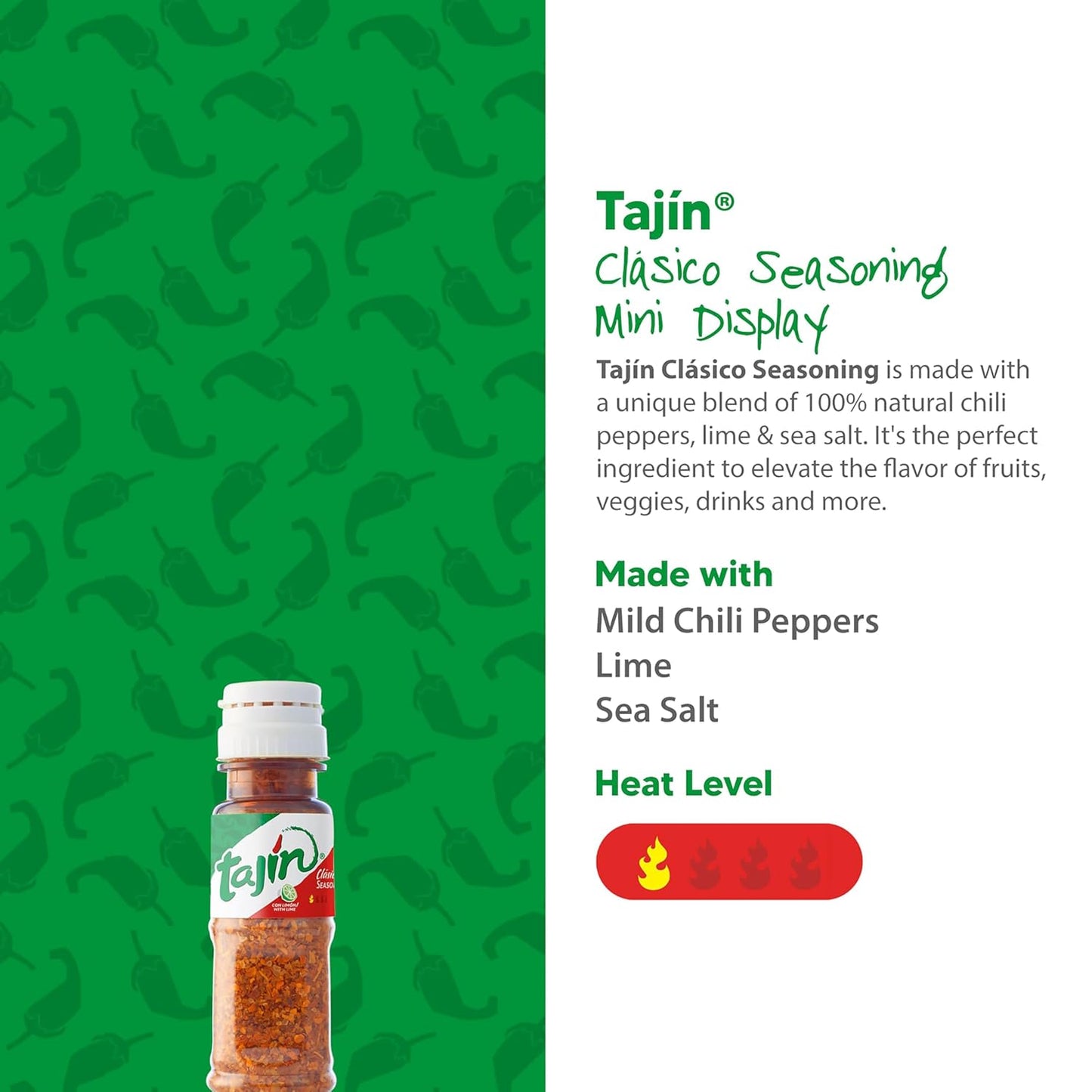 Tajin_Clasico_Seasoning,_Mini_Display_Pack_of_40_Portable_Bottles,_Authentic_Mexican_Chili_Lime_Spice_Blend_for_Fruit,_Snacks,_Tacos,_and_Cocktails,_Zesty_Flavor_Enhancer,_0.35_oz_(Pack_of_1)