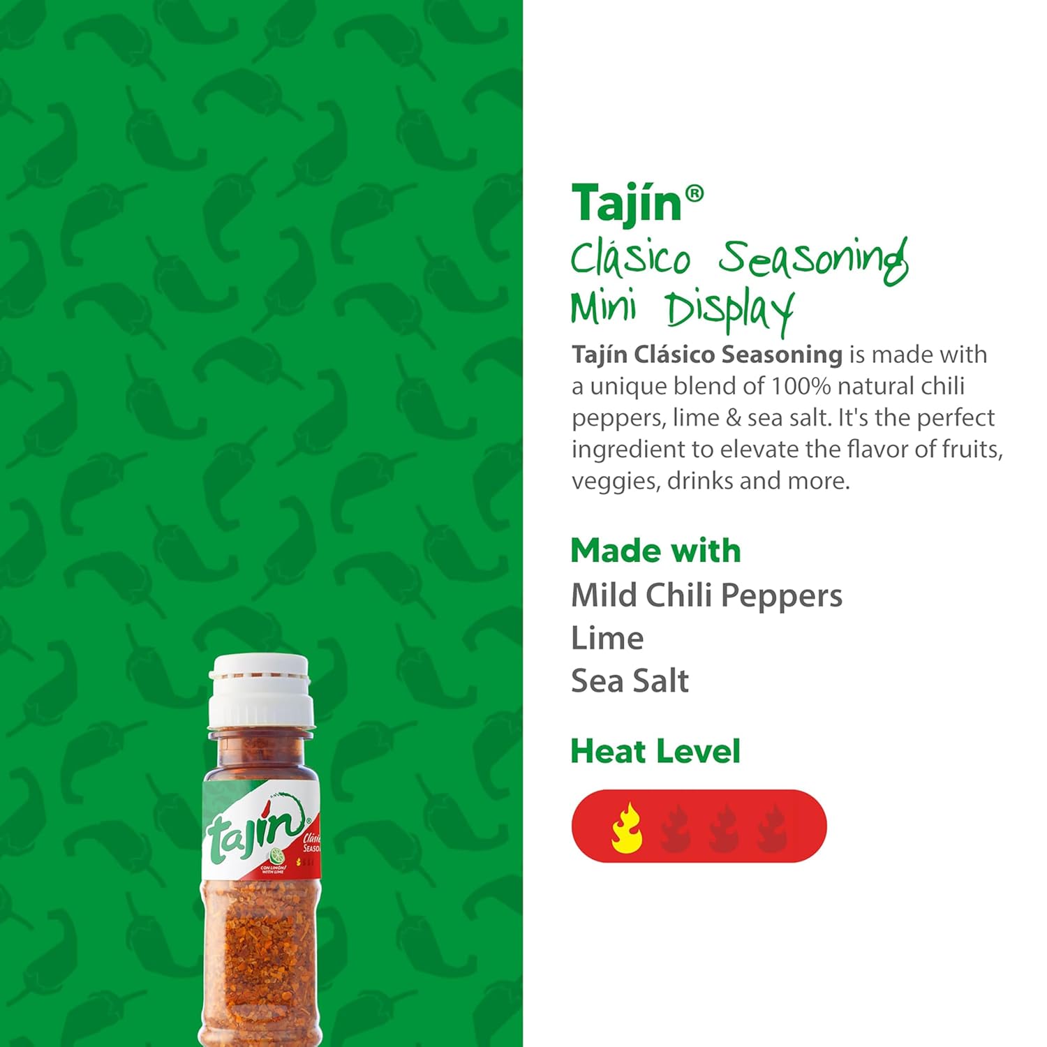 Tajin_Clasico_Seasoning,_Mini_Display_Pack_of_40_Portable_Bottles,_Authentic_Mexican_Chili_Lime_Spice_Blend_for_Fruit,_Snacks,_Tacos,_and_Cocktails,_Zesty_Flavor_Enhancer,_0.35_oz_(Pack_of_1)