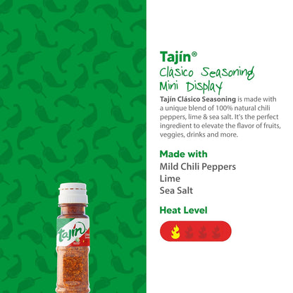 Tajin_Clasico_Seasoning,_Mini_Display_Pack_of_40_Portable_Bottles,_Authentic_Mexican_Chili_Lime_Spice_Blend_for_Fruit,_Snacks,_Tacos,_and_Cocktails,_Zesty_Flavor_Enhancer,_0.35_oz_(Pack_of_1)