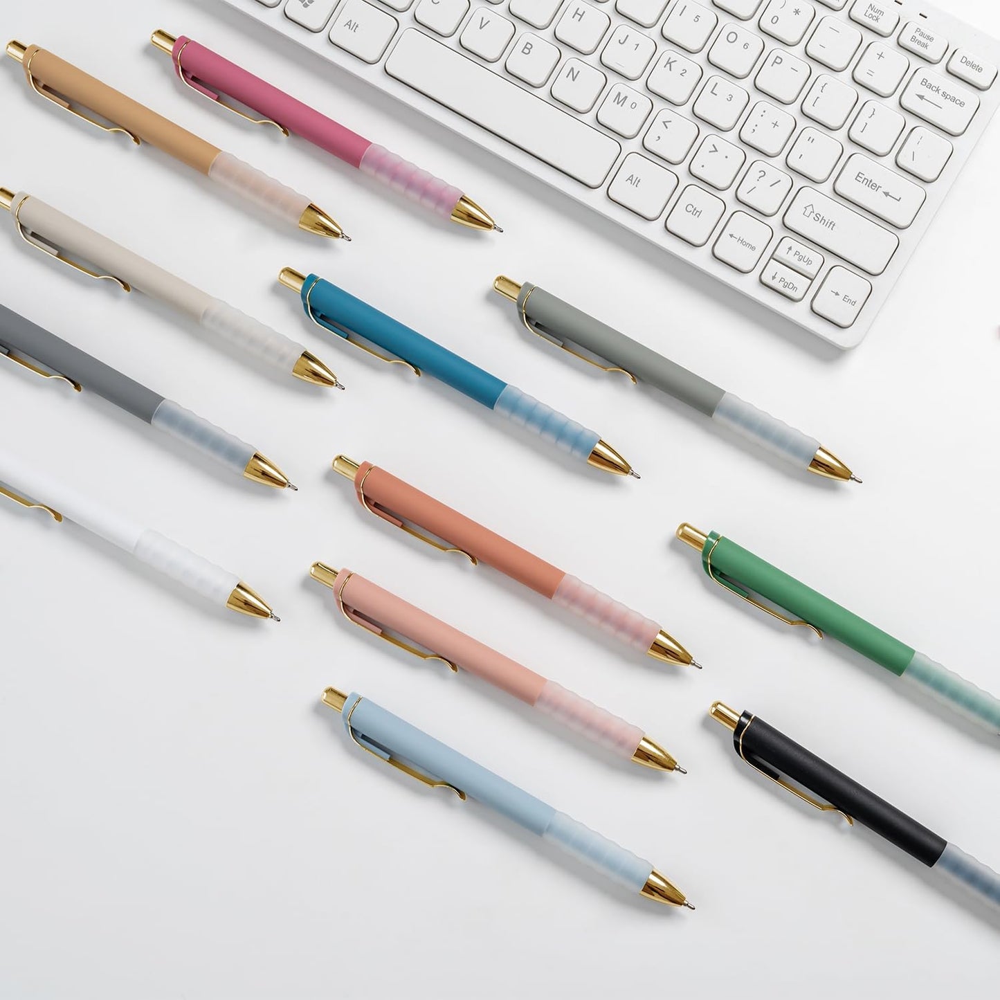 Linbsunne_Ballpoint_Pens_Black_Medium_Point_1mm_Pen_with_Super_Soft_Grip_Ball_Point_Pen_for_Men_Women_Retractable_Pens_(gold-12_pcs)