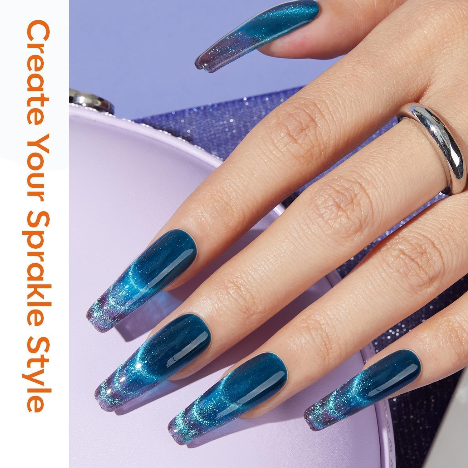 modelones_Cat_Eye_Magnet_Set,_15PCS_French_Cateye_Gel_Nail_Polish_Magnet_Nail_Art_Tools_Set_Heart_Magnet_for_Cat_Eye_Magnet_Square_Round_Magnet_Stick_Diverse_Glassy_Cateye_Effect_for_Women