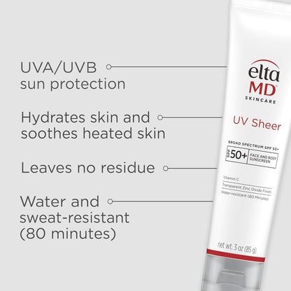 EltaMD_UV_Sheer_Face_and_Body_Sunscreen_SPF_50+,_No_White_Cast_Sunscreen_with_Transparent_Zinc_Oxide_and_Hyaluronic_Acid,_Moisturizes_and_Protects