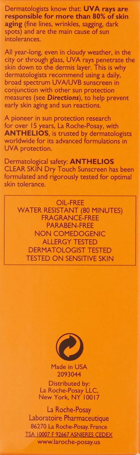 La_Roche-Posay_Anthelios_Clear_Skin_Sunscreen_Dry_Touch_SPF_60,_Oil_Free_Sunscreen_For_Face,_Oil_Absorbing,_Broad_Spectrum_SPF_+_Antioxidants,_Non-Greasy,_Oxybenzone_Free,_Travel_Size