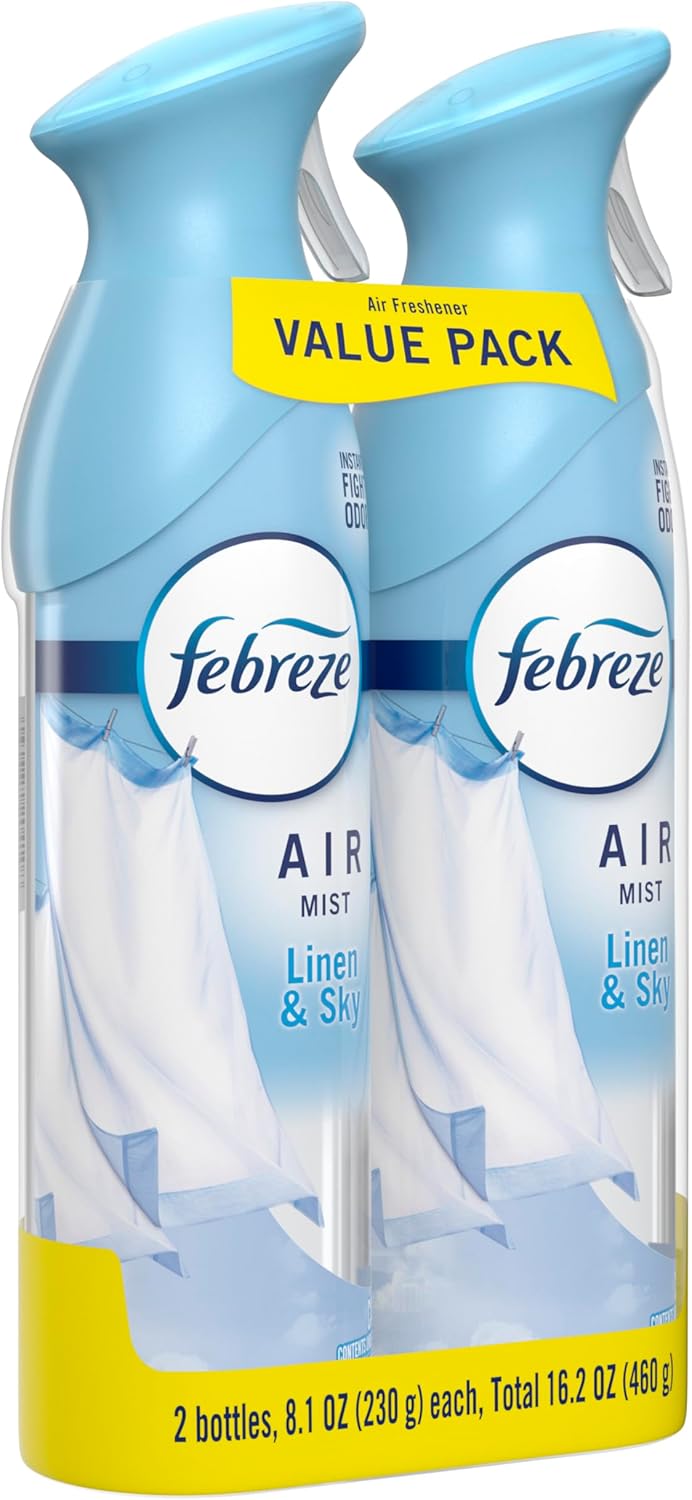 Febreze_Air_Mist,_Air_Freshener_Spray,_Odor_Fighting_Room_Spray,_Deodorizer_for_Home_Bathroom_Kitchen_Office_Apartment_Dorm_Room_Classroom,_Linen_&_Sky_Scent,_8.1oz_(Pack_of_2)