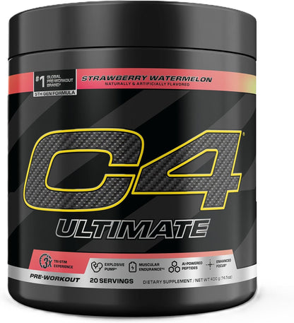 C4_Ultimate_Pre_Workout_Powder_Watermelon_-_Sugar_Free_Preworkout_Energy_Supplement_for_Men_&_Women_-_300mg_Caffeine_+_3.2g_Beta_Alanine_+_2_Patented_Creatines_-_20_Servings