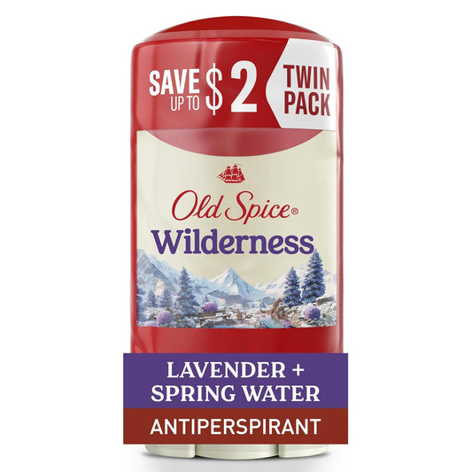 Old_Spice_Dry_Feel_Antiperspirant_Deodorant_for_Men,_24/7_Sweat_&_Odor_Protection,_Gentle_on_Skin_with_Skin_Conditioners,_Wilderness_with_Lavender_+_Spring_Water_Scent,_2.6_oz_(Pack_of_2)