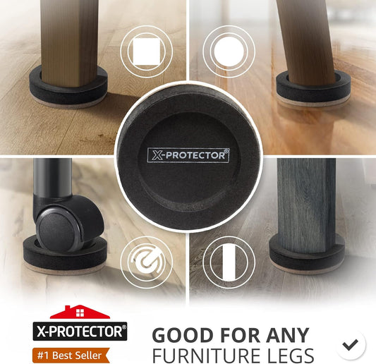 Felt_Furniture_Sliders_for_Hardwood_Floors_X-PROTECTOR_16_PCS_3_½”_-_Furniture_Slider_with_Unique_Design_-_Heavy-Duty_Furniture_Movers_for_Hard_Surfaces_-_Felt_Sliders_-_Move_Your_Furniture_Easily!