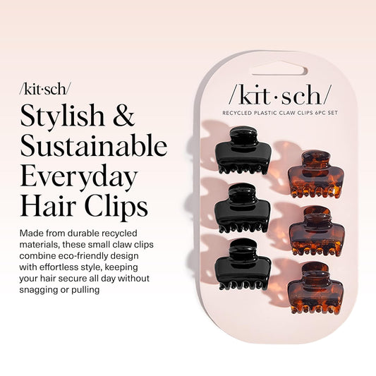 Kitsch_Small_Hair_Clips_for_Women_-_Stays_In_Place_Without_Pulling_or_Snagging_|_Durable_Plastic,_Sturdy_Small_Claw_Clips_|_Ideal_Gifts_for_Women_-_Black_&_Tortoise,_6_Pcs