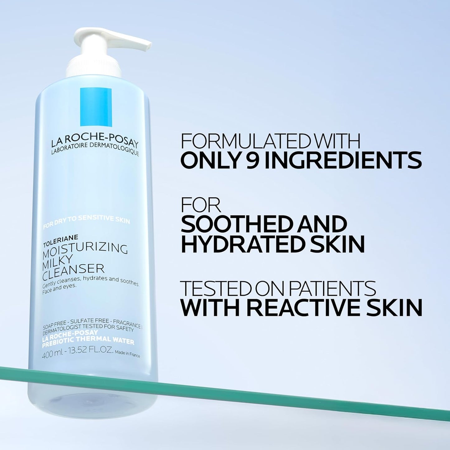 La_Roche-Posay_Toleriane_Moisturizing_Milky_Cleanser,_Gentle_Face_Cleanser_with_Glycerin_for_Dry,_Sensitive_&_Allergy-Prone_Skin,_Face_Wash_for_Hydration,_Makeup_Remover_Cleanser,_13.5fl_oz