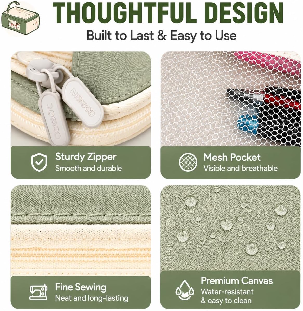 PUPTILY_Pencil_Case,_Large_Capacity_Aesthetic_Pencil_Cases_with_Durable_Zipper,_Big_Stationery_Pencil_Pouch_for_Women_&_Men,_Adults_Portable_Storage_Organizer_Bag_for_College,_Office,_Travel_(Green)