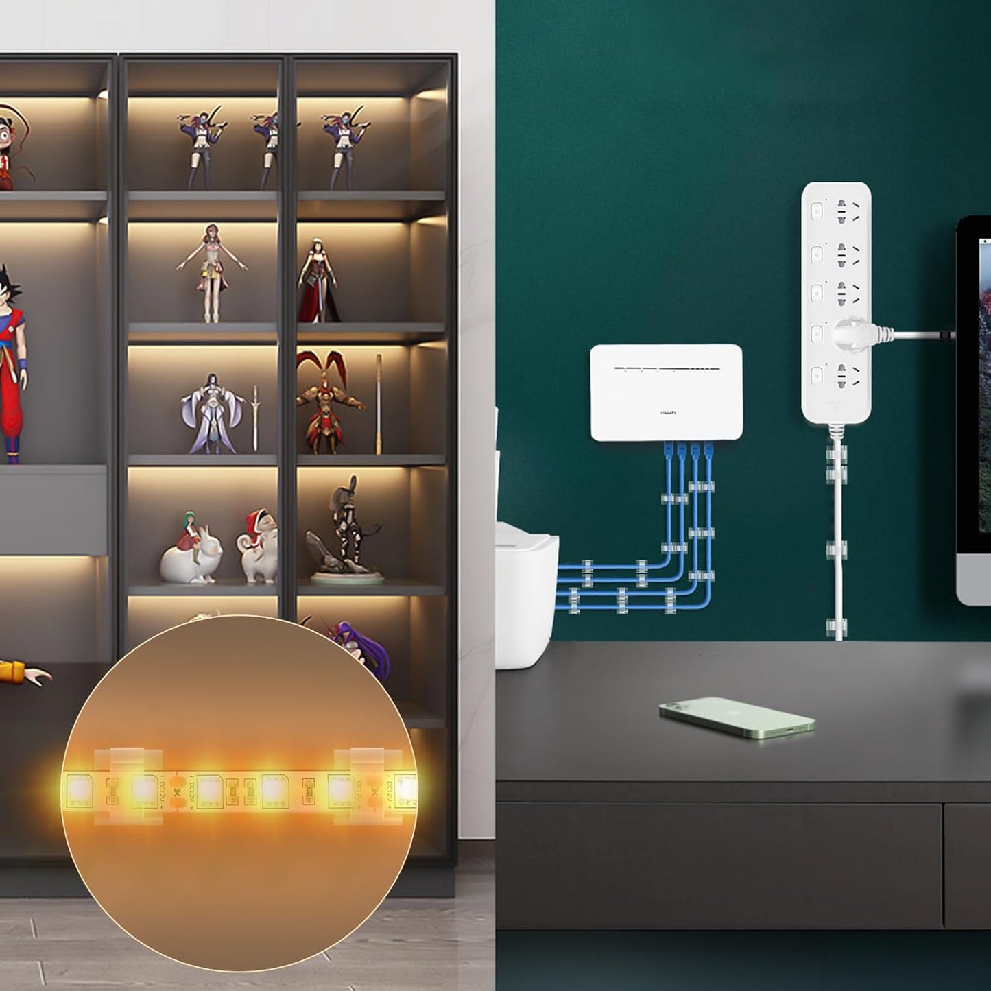 60_PCS_XHF_5/8”_Adhesive_Cable_Wire_Clips_Clear,_Outdoor_Christmas_Light_Clips,_Cable_Staples_Cable_Management_Wire_Organizer_Cord_Holder_for_Under_Desk,_Car,_Wall,_TV_PC_Ethernet_Cable