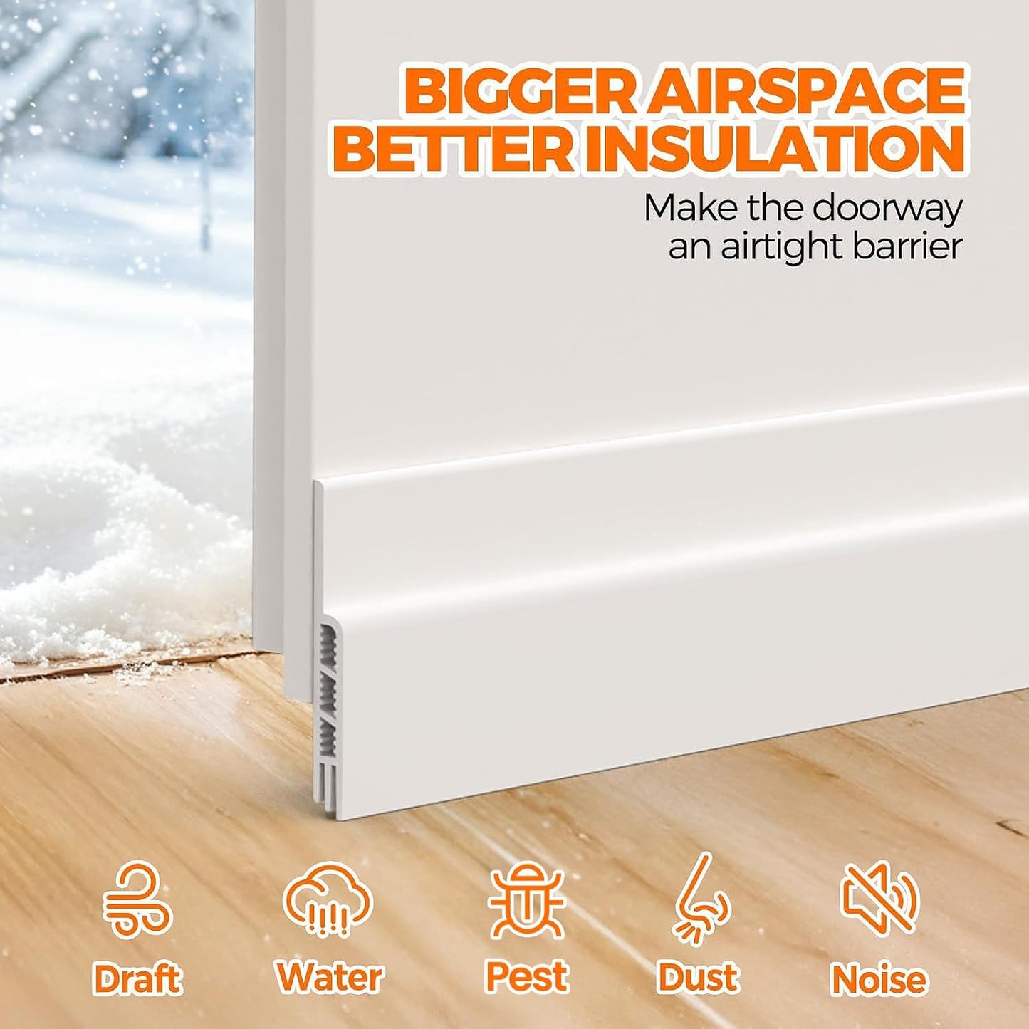 Holikme_Door_Draft_Stopper_Under_Door_Draft_Blocker_Insulator_Doors_Sweep_Weather_Stripping_Noise_Stopper_Strong_Adhesive,_White