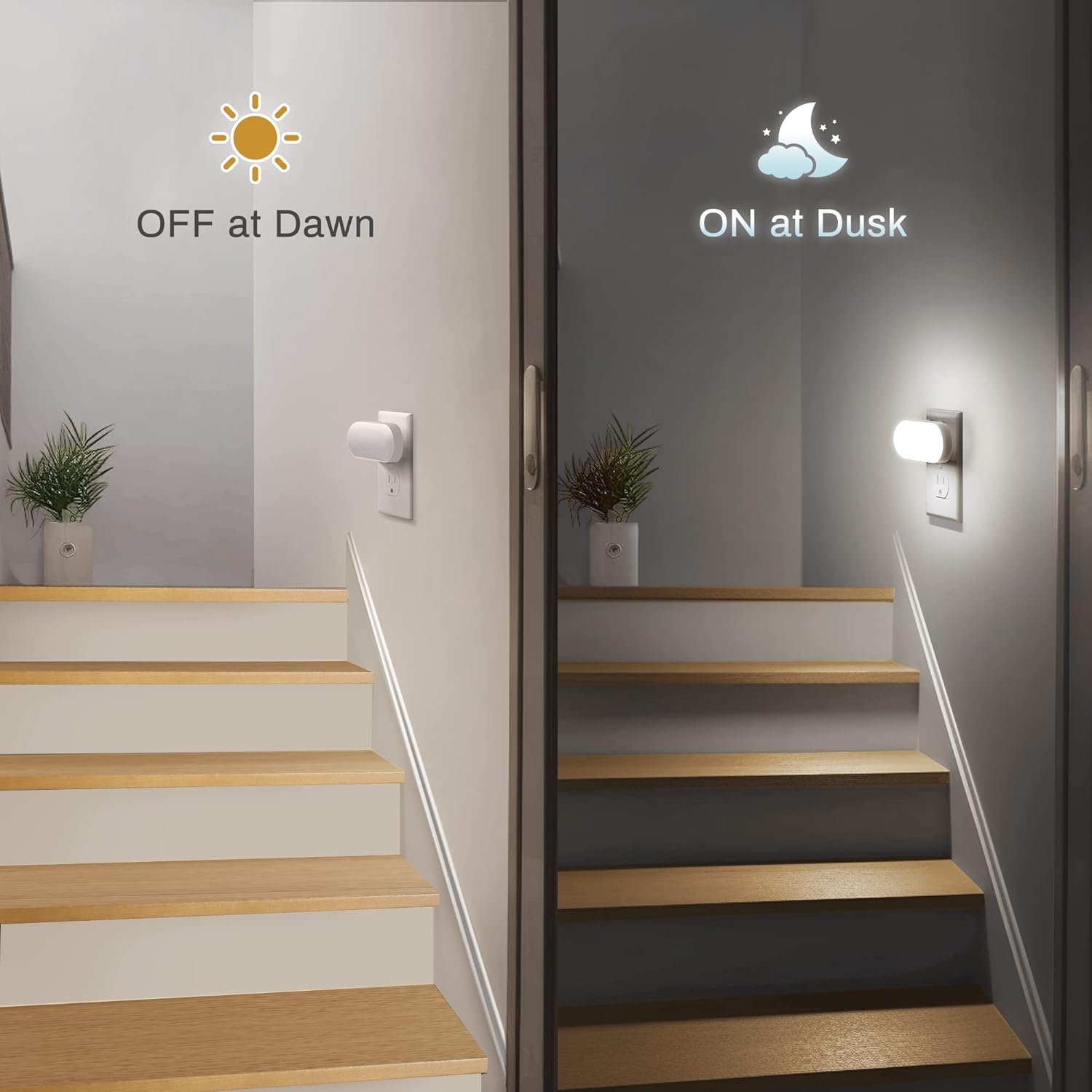 DORESshop_Led_Night_Light,_Plug_into_Wall,_[2/4_Pack]_with_Dusk_to_Dawn_Sensor,_1W_5000K_Dimmable_Night_Light_from_0LM_to_100LM_for_Bathroom_Hallway_Bedroom_Kids_Room_Stairway