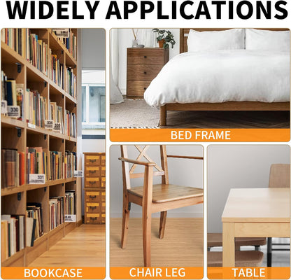 18PCS_L_Bracket_Corner_Bracket,_FATLODA_Stainless_Steel_L_Brackets_for_Shelves,_Black_Small_Right_Angle_Bracket,_Metal_Corner_Brace_for_Wood_Furniture_Cabinet_Chair_with_72PCS_Screws_(1.57x1.57_in)