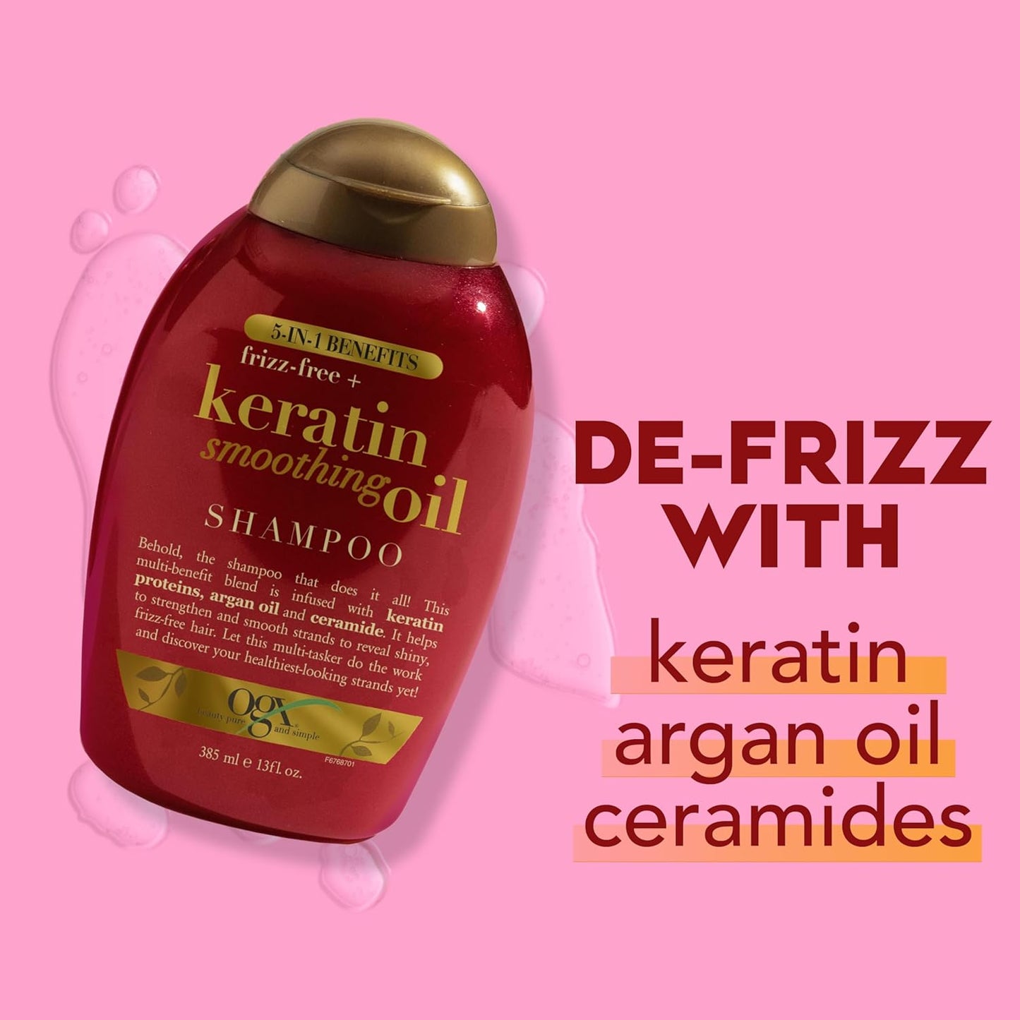 OGX_Frizz-Free_+_Keratin_Smoothing_Oil_Shampoo,_5_in_1,_for_Frizzy_Hair,_Shiny_Hair,_13_Fl_Oz