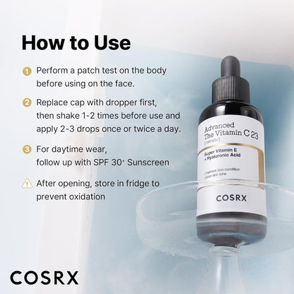COSRX_Advanced_Pure_Vitamin_C_23%_Serum_with_Vitamin_E_&_Glutathione,_Korean_Vitamin_C_Serum_for_Fine_Lines,_Uneven_Skin_Tone_&_Dull_Skin,_0.7oz,_Korean_Skin_Care,_Mothers_Day_Gifts_for_Mom_&_Wife