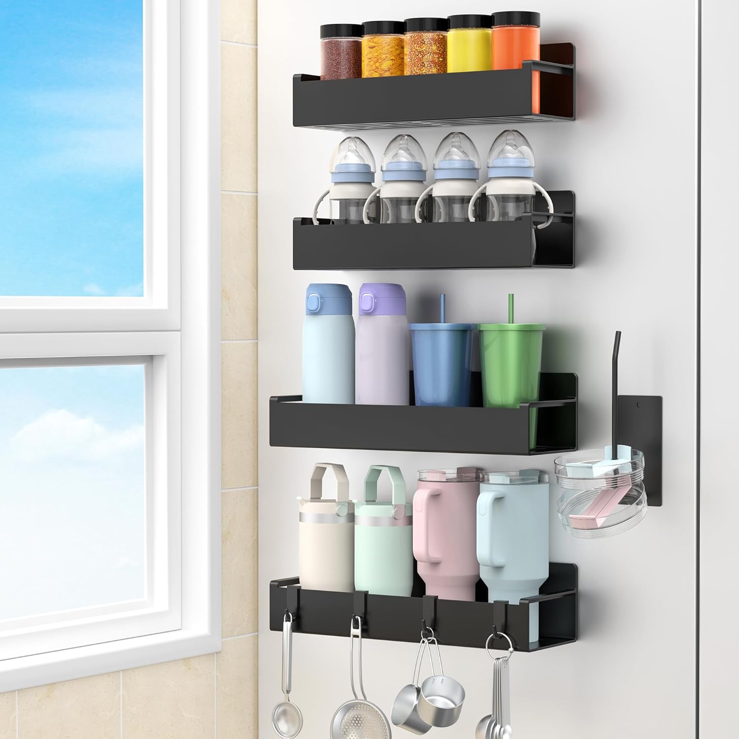 Magnetic_Water_Bottle_Holder_for_Refrigerator,_Cup_Holder_Organizer_for_Stanley_and_Tumbler_for_Kitchen,_4_Pack,_Black