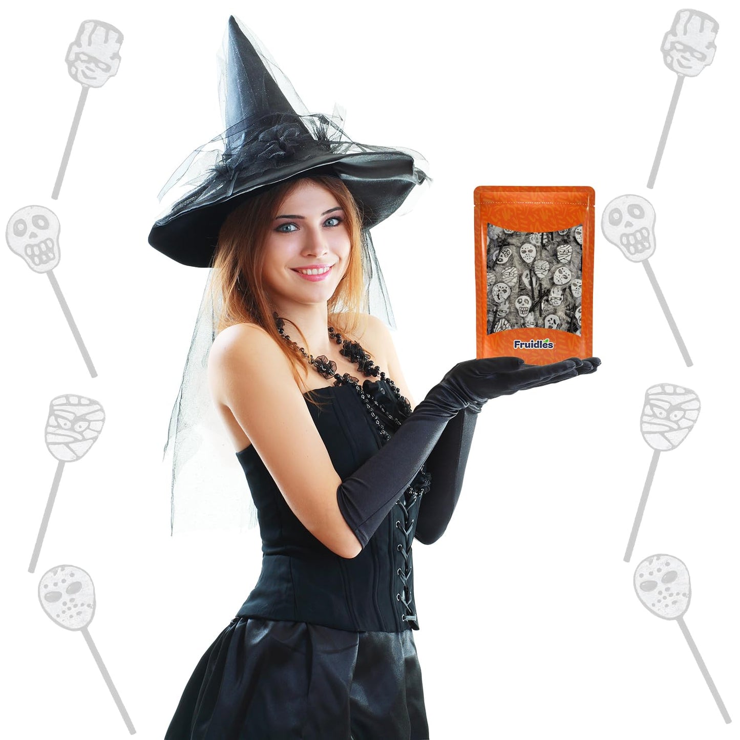 Fruidles_Halloween_Skulls,_Mummies,_and_Ghosts_Tattoo_Lollipop_Suckers_Candy,_Great_for_Halloween_Goody_Bag_Fillers,_Individually_Wrapped_(Half-Pound_-_Approx._25_Suckers)