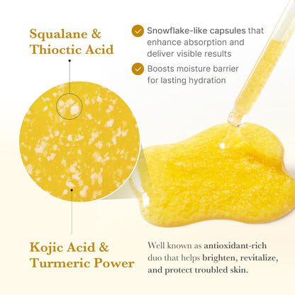 medicube_Kojic_Acid_Turmeric_Clarifying_&_Balancing_Capsule_Serum_for_Troubled_Skin_|_Soothing_&_Brightening_Facial_Serum_|_Niacinamide_&_Glow_Capsules_for_Hydration_and_Barrier_Support_|_1.01_fl.oz