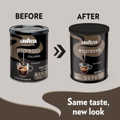 Lavazza_Espresso_Ground_Coffee,_Medium_Roast,_100%_Arabica,_8_oz_Tin_(Pack_of_6)
