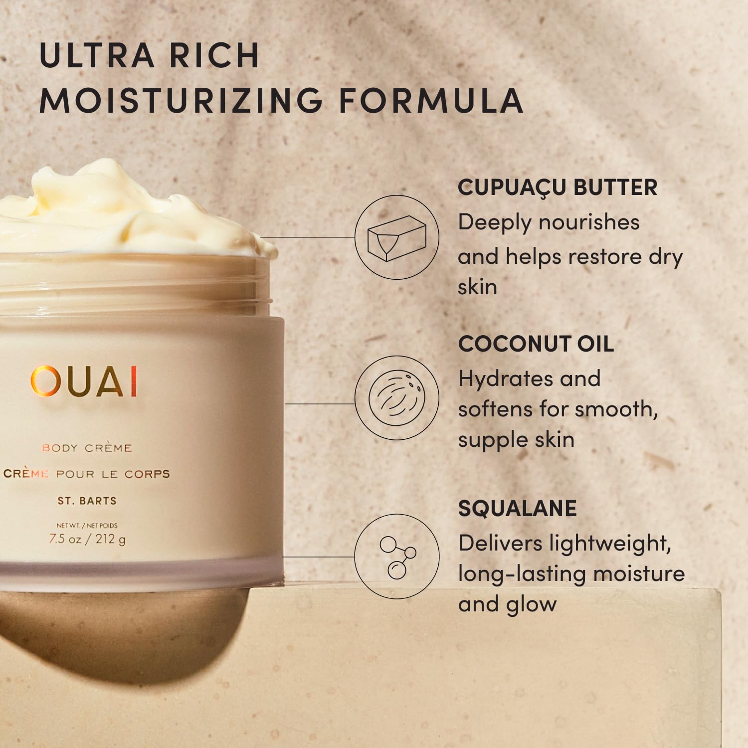 OUAI_Body_Cream,_St._Barts_-_Hydrating_Whipped_Body_Cream_with_Cupuaçu_Butter,_Coconut_Oil_and_Squalane_-_Softens_Skin_and_Delivers_Healthy-Looking_Glow_-_Sulfate-Free_Skin_Care_(7.5_Oz)