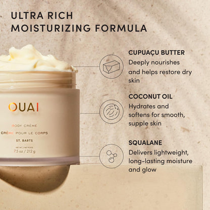 OUAI_Body_Cream,_St._Barts_-_Hydrating_Whipped_Body_Cream_with_Cupuaçu_Butter,_Coconut_Oil_and_Squalane_-_Softens_Skin_and_Delivers_Healthy-Looking_Glow_-_Sulfate-Free_Skin_Care_(7.5_Oz)