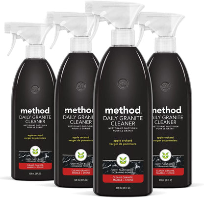 Method_Daily_Granite_Cleaner_Spray,_Apple_Orchard,_Cleaning_Agent_for_Granite,_Marble,_and_Other_Sealed_Stone,_28_oz_Spray_Bottles_(Pack_of_4)