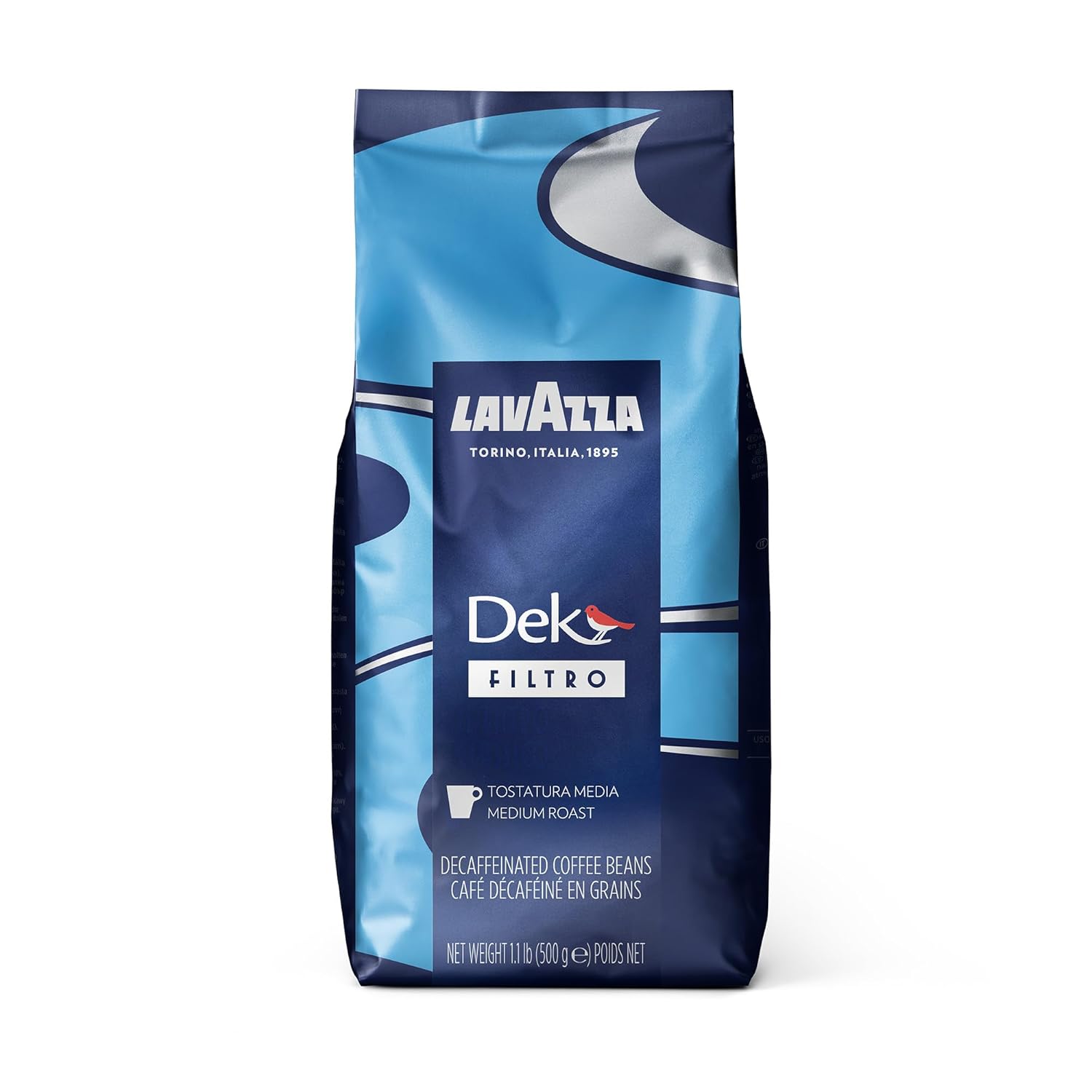 Lavazza_Dek_Filtro_Whole_Bean_Coffee_Medium_Roast_1.1LB_Bag_,Authentic_Italian,_Blended_and_roasted_in_Italy,_Roasted_cereals_and_barrique_aromatic_note,_Nut_Free