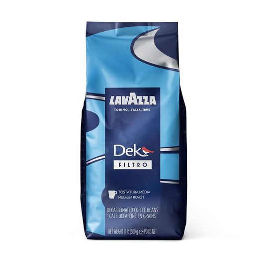 Lavazza_Dek_Filtro_Whole_Bean_Coffee_Medium_Roast_1.1LB_Bag_,Authentic_Italian,_Blended_and_roasted_in_Italy,_Roasted_cereals_and_barrique_aromatic_note,_Nut_Free