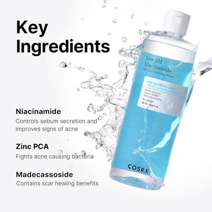 COSRX_Low_pH_Niacinamide_Micellar_Cleansing_Water_Daily_Mild_Facial_Cleansing_Wash_for_Sensitive_Skin,_Sebum_control,_Korean_Skin_Care_(13.52fl.oz/400ml)