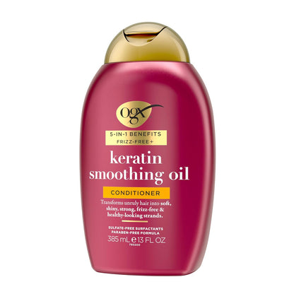 OGX_Frizz-Free_+_Keratin_Smoothing_Oil_Conditioner,_5_in_1,_for_Frizzy_Hair,_Shiny_Hair,_13_Fl_Oz