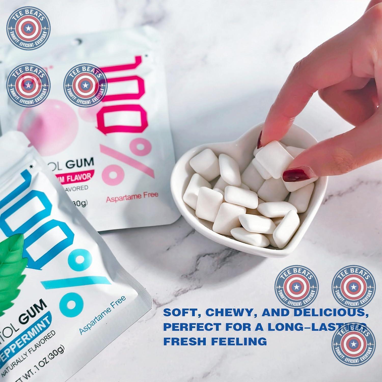 DC24_DAILY_CARE_100%_Xylitol_Gum,_Aspartame_Free,_Sugar_Free_Peppermint_Chewing_Natural_Flavors,_Gluten_Vegan,_20_Pieces,_Pack_of_2