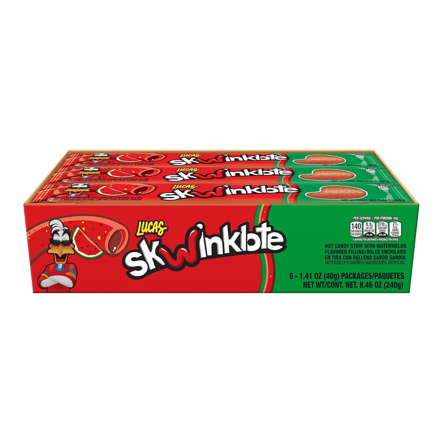 Lucas_Skwinklote_Watermelon_Flavor_Sweet_and_Sour_Candy_Strip_1.41oz_-_6_Pieces_Pack_for_Treats,_Snack,_Parties_&_Piñatas_-_Bonbon