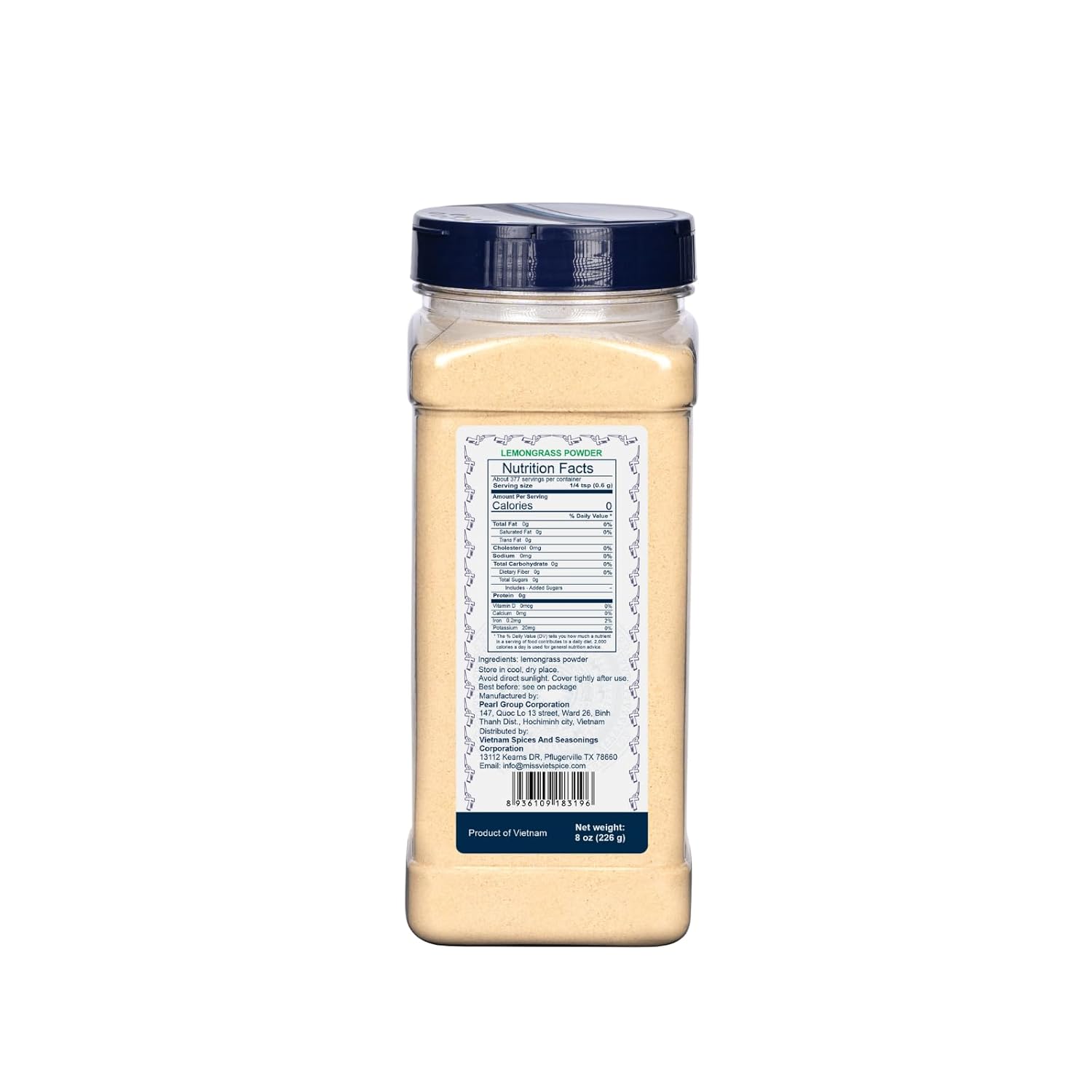 MISS_VIETSPICE_Lemongrass_Powder,_8_Oz_(226_gr),_Non-GMO,_Soured_from_Vietnam,_Ground_Lemongrass,_Lemongrass_Herb,_Lemon_Grass_Stalks,_Flavored_Herb_For_Cooking,_Smoothies,_Tea